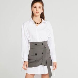 Storets Nicole Double Breasted Mini Skirt